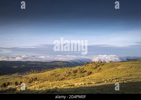 Formations de nuages sur les montagnes Simien en Éthiopie Banque D'Images