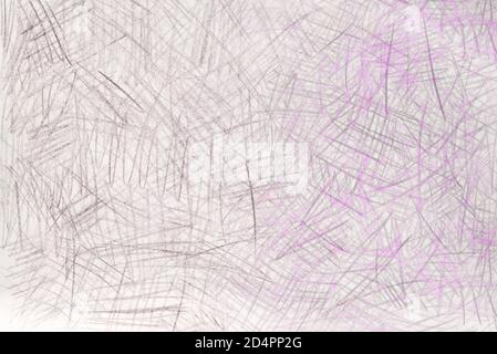 texture d'arrière-plan de crayon pastel de couleur noire et lila sur blanc papier Banque D'Images