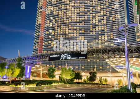 Las Vegas, 25 septembre 2020 - vue extérieure du complexe Aria Banque D'Images