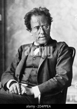 Gustav Mahler. Portrait du compositeur et chef d'orchestre austro-tchèque Gustav Mahler (1860-1911) par Moritz Nähr, 1907 Banque D'Images