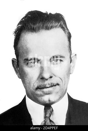 John Dillinger. FBI mug tourné du gangster américain, John Herbert Dillinger (1903-1934) Banque D'Images