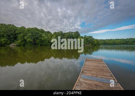 Amarrez dans le lac au parc national Gifford Pinchot, Pennsylvanie Banque D'Images