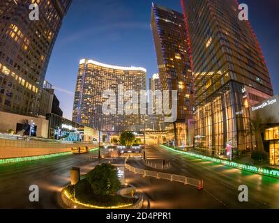 Las Vegas, 25 septembre 2020 - vue extérieure du complexe Aria Banque D'Images