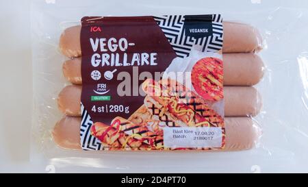 Vegan Grillkorv, la saucisse suédoise à base de plantes de l'ICA Banque D'Images