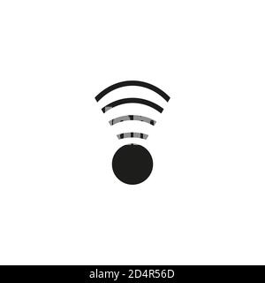 Et sans fil wifi ou connexion à distance pour l'accès à internet. Symbole vecteur de podcast. Illustration de Vecteur