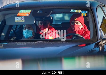 Nurburg, Allemagne. 10 octobre 2020. LECLERC Charles (mco), Scuderia Ferrari SF1000, portrait pendant la Formule 1 Aramco Grosser Preis Der Eifel 2020, Grand Prix Eifel, du 9 au 11 octobre 2020 sur le N Credit: LM/DPPI/Antonin Vincent/Alay Live News Banque D'Images