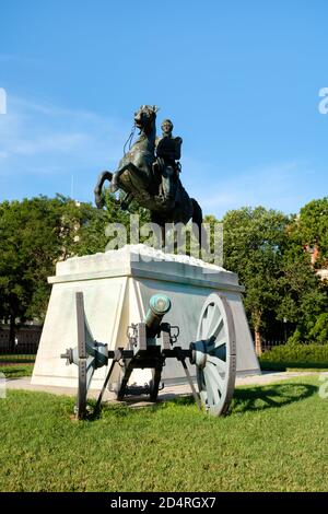 Statue équestre du président Andrew Jackson à Lafayette Square in Washington DC Banque D'Images