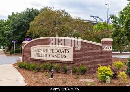 Greenville, NC / USA - 24 septembre 2020: Grady-White Boats Athletic Centre sur le campus de l'Université de Caroline de l'est Banque D'Images