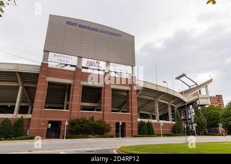 Greenville, NC / USA - 24 septembre 2020 : stade dowdy-Ficklen à l'Université de Caroline de l'est Banque D'Images