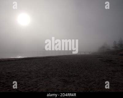 Brume à Brighton Jetty, Adélaïde, Australie méridionale Banque D'Images