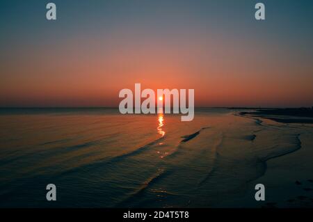 Coucher du soleil sur la mer Banque D'Images