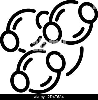 Icône probiotiques de groupe, style de contour Illustration de Vecteur