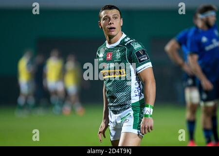 Trévise, Italie. 10 octobre 2020. Treviso, Italie, Stade Monigo, 10 octobre 2020, Paolo Garbisi (Trévise) pendant Benetton Trévise vs Leinster Rugby - Rugby Guinness Pro 14 - crédit: LM/Ettore Griffoni crédit: Ettore Griffoni/LPS/ZUMA Wire/Alay Live News Banque D'Images