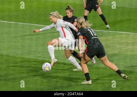 Tacoma, États-Unis. 10 octobre 2020. Hazlett lors du match de la série d'automne de la Ligue nationale de football des femmes entre Portland Thorns v OL Reign au stade Cheney à Tacoma, Washington. Dante'y Buitureida/SPP crédit: SPP Sport Press photo. /Alamy Live News Banque D'Images