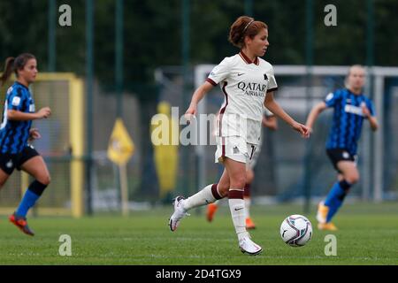 Milan, Italie. 11 octobre 2020. Manuela Giugliano (AS Roma) pendant FC Internazionale vs AS Roma, Championnat italien de football Serie A Women à milan, Italie, octobre 11 2020 crédit: Independent photo Agency/Alamy Live News Banque D'Images