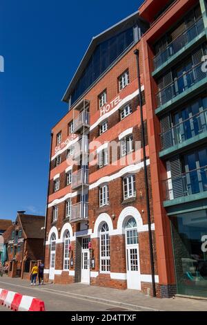 Salthouse Hotel sur Ipswich Waterfront, une région culturelle et historiquement importante, Suffolk, Royaume-Uni. Banque D'Images