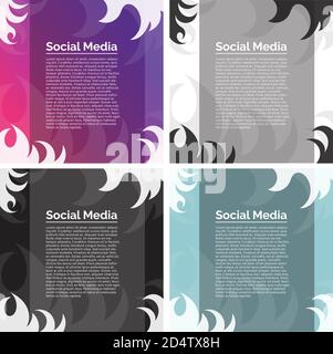 Modèle de motif coloré idéal pour les médias sociaux et les promotions Illustration de Vecteur