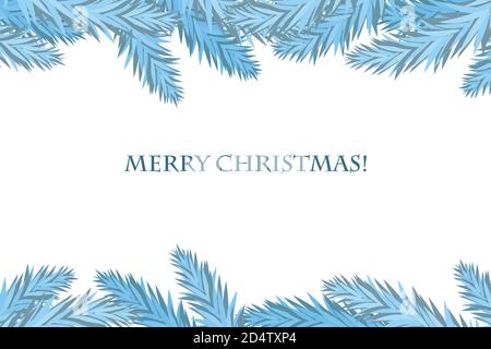 Ensemble de branches en sapin. Sapin de Noël, pin Illustration de Vecteur