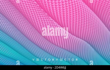 Arrière-plan abstrait avec particules dynamiques. Texture. Illustration du vecteur 3d. Illustration de Vecteur