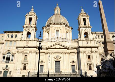 Église Sant'Agnese in Agone, Piazza Navona, Rome, Italie Banque D'Images