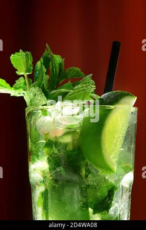 Mojito, boisson cubaine classique au rhum et à la menthe. Banque D'Images