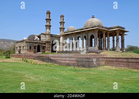Parc archéologique de Champaner-Pavagadh, SITE CLASSÉ AU PATRIMOINE MONDIAL de l'UNESCO, Gujarat, Inde. Banque D'Images