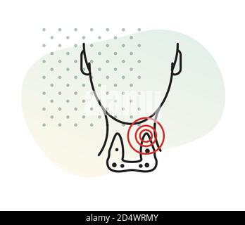 Glande thyroïde - Endocrinologie - icône comme fichier EPS 10 Illustration de Vecteur