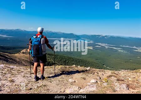 Au-dessus du col du lac Ann, Collegiate West sur le sentier 485 Mile Colorado Trail, Colorado Banque D'Images