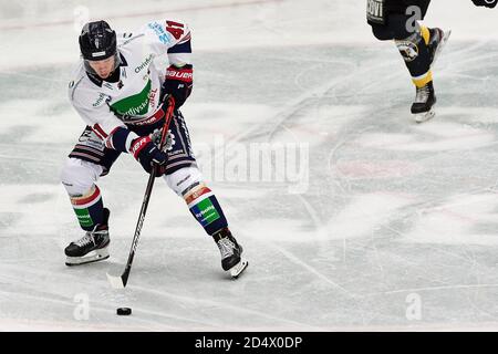 Frederikshavn, Danemark. 11 octobre 2020. Mads Larsen (41) de Frederikshavn White Hawks vu dans le match de hockey sur glace Metalligaen entre Frederikshavn White Hawks et Herlev Eagles à la Nordjyske Bank Arena à Frederikshavn. (Crédit photo : Gonzales photo/Alamy Live News Banque D'Images