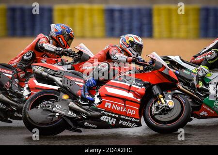 Le Mans, France. 11 octobre 2020. Courses de MotoGP Shark casques Grand Prix de France au circuit du Mans. 11 octobre 2020 Carreras del Gran Premio Shark casques de Francia de MotoGP en el circuito du Mans, 11 de Octubre de 2020 Andrea Dovizioso POOL/ MotoGP.com/Cordon crédit de presse: CORCON PRESS/Alay Live News Banque D'Images