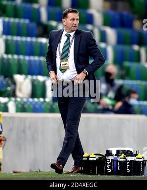 Ian Baraclough, directeur de l'Irlande du Nord, lors du match de la Ligue des Nations de l'UEFA 1 au Windsor Park, à Belfast. Banque D'Images