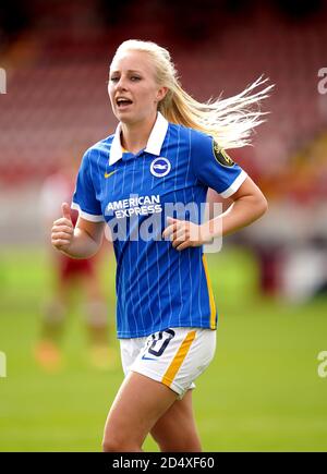 Brighton et Inessa Kaagman de Hove Albion lors du match de Super League féminin FA au Broadfield Stadium, Brighton. Banque D'Images