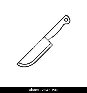icône en forme de couteau de l'icône de cuisine pour le concept mobile et les applications web. L'icône de couteau à ligne fine peut être utilisée pour la bande et le mobile. Icône Premium sur blanc Illustration de Vecteur