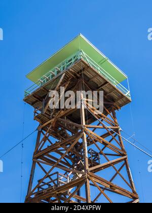 Jersey Jim Fire Lookout, San Juan National Forests près de Mancos, Colorado. Banque D'Images