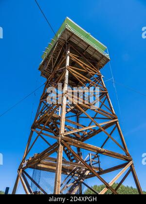 Jersey Jim Fire Lookout, San Juan National Forests près de Mancos, Colorado. Banque D'Images