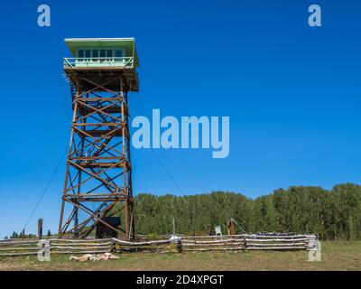 Jersey Jim Fire Lookout, San Juan National Forests près de Mancos, Colorado. Banque D'Images