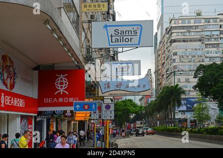 Hong Kong Nathan Road est une artère commerciale principale à Kowloon, Hong Kong. Banque D'Images