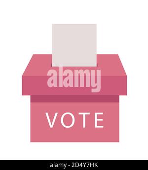 Vecteur de vote des électeurs entrant dans une boîte de scrutin Illustration de Vecteur