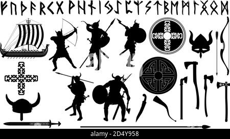 grand ensemble viking Illustration de Vecteur