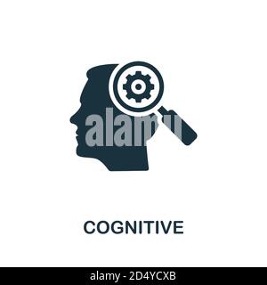 Icône cognitive. Élément simple de la collection de compétences de la vie. Icône cognitive remplie pour les modèles, les infographies et plus encore Illustration de Vecteur