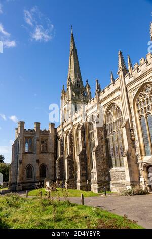 Église historique de Sainte Marie la Vierge, Saffron Walden, Essex, Angleterre, Royaume-Uni Banque D'Images