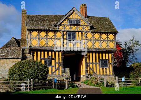 château de stokesay, armes de craven, shropshire, angleterre Banque D'Images