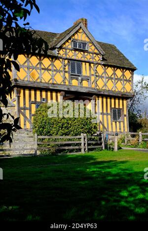 château de stokesay, armes de craven, shropshire, angleterre Banque D'Images