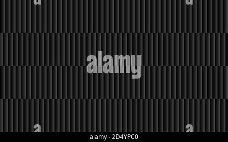 Aluminium brossé sans couture de couleur noire. Motif d'échelle abstrait en métal foncé. Arrière-plan des tuiles de toit pour l'arrière-plan virtuel, les conférences en ligne Illustration de Vecteur