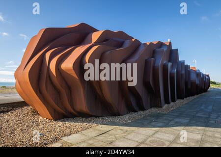 East Beach Cafe conçu par Thomas Heatherwick. Littlehampton, West Sussex, Angleterre, Royaume-Uni Banque D'Images