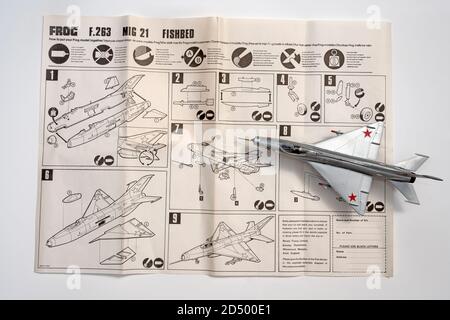 Kit d'avion FROG MIG 21 Fishbed Banque D'Images