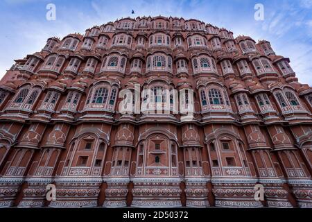 Jaipur, Rajasthan, Inde, 7 septembre 2020 : Hawa mahal le Palais des vents hawa mahal est un site classé au patrimoine mondial de l'UNESCO Banque D'Images