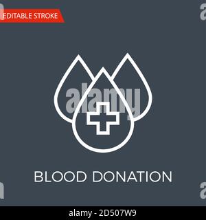 Icône du vecteur de don de sang Illustration de Vecteur