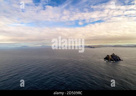 Skellig Michael, une partie des rochers Skellig, comté de Kerry, Irlande Banque D'Images