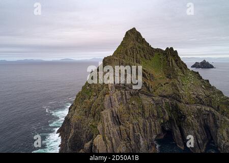 Skellig Michael, une partie des rochers Skellig, comté de Kerry, Irlande Banque D'Images